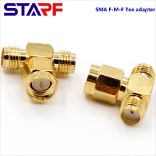 STA Messing SMA Buchse auf Stecker auf Buchse T Typ SMA TEE Adapter